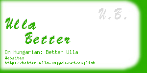 ulla better business card